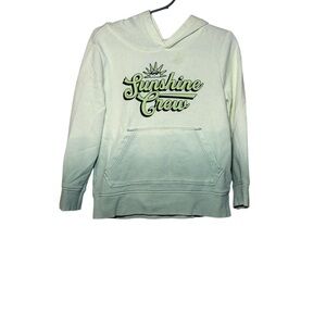 Old Navy Unixsex Graphic Pullover Hoodie in Sea Salt Green Ombré Size 3T